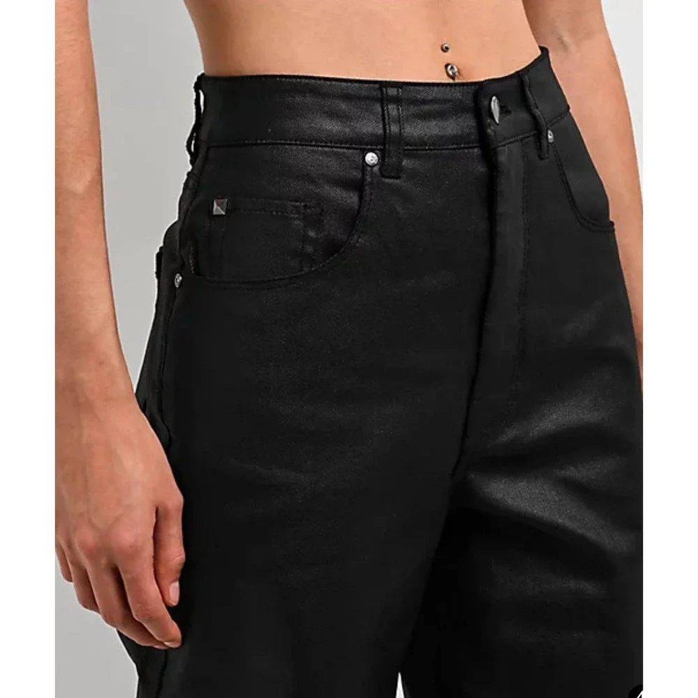 Empyre Tori Black Coated Women's Denim Jeans Size 4‎ Skater Streetwear Grunge